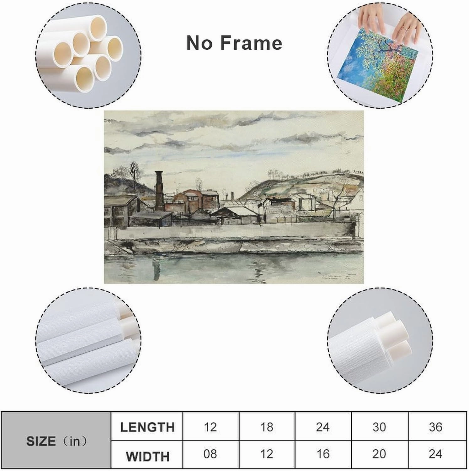 GHUYTKN PAUL DELVAUX Usines Sur Le Bord De Meuse À Huy High-Definition Spray-Painted Oil Paintings for Versatile Decor - Home & Commercial Canvas Art Poster And Wall Art Picture Print Modern Family Be
