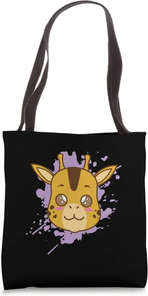 Giraffe japanese Kawaii Style Animal Tote Bag