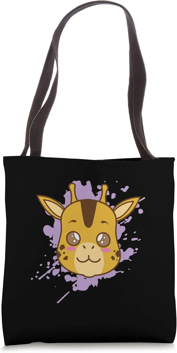 Giraffe japanese Kawaii Style Animal Tote Bag