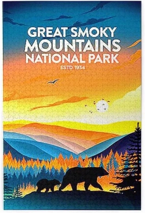 Great Smoky Mountains National Park Great Jigsaw Puzzles for Adults 300 Piece Puzzles for Adults Toys Gift Family Decoration Kids Puzzles