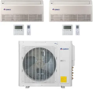 Gree 30,000 BTU Multi21  Dual-Zone Floor/Ceiling Mini Split Air Conditioner Heat Pump 208/230V SEER 21 (12-24)