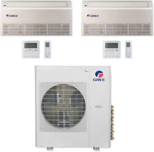 Gree 42,000 BTU Multi21  Dual-Zone Floor/Ceiling Mini Split Air Conditioner Heat Pump 208/230V SEER 21 (12-24)
