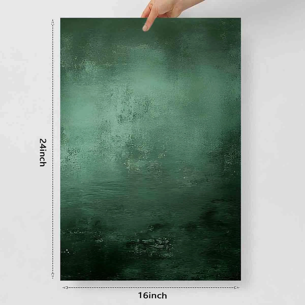 Green And Black Abstract Wall Art Canvas Dark Green Abstract Sage Green Picture Large Green Paintings Dark Emerald Green Pictures Minimalist Modern Abstract Painting Nordic Decor 16x24inch No Frame