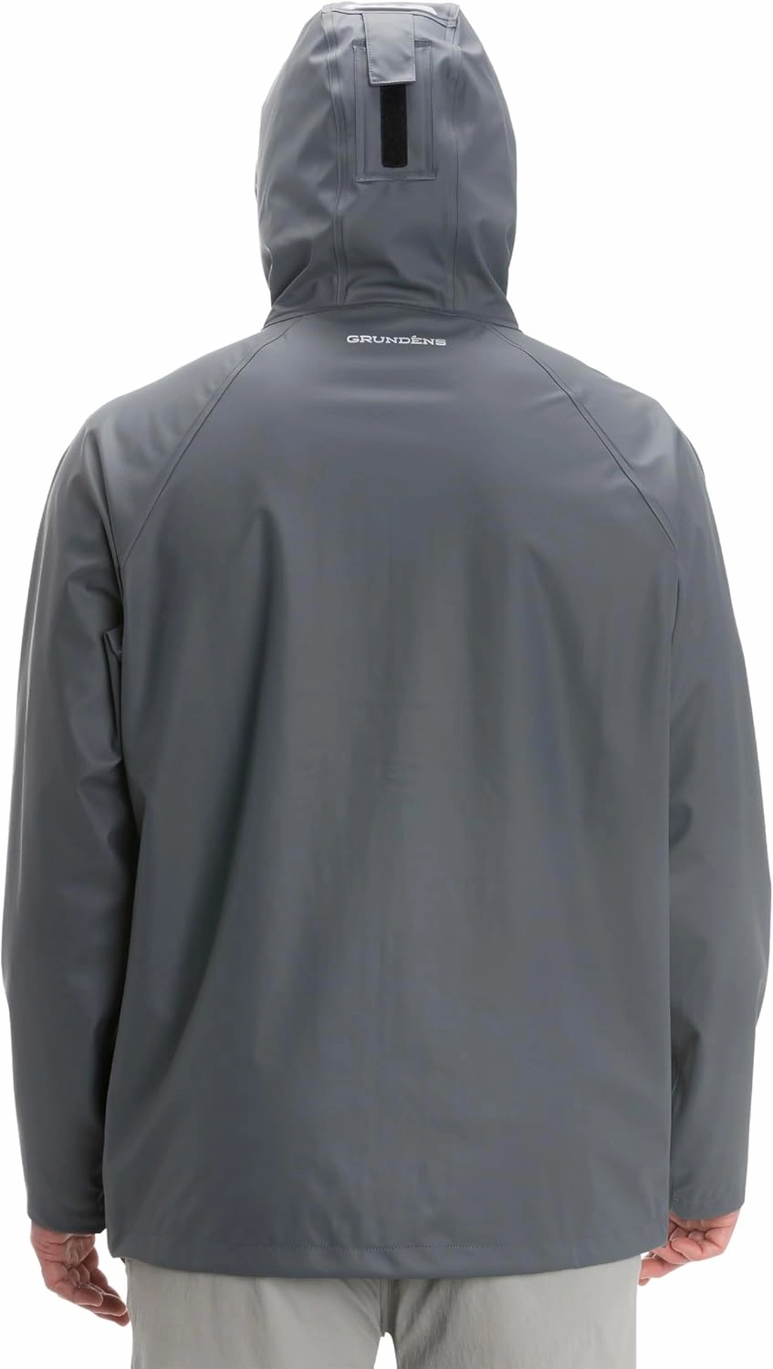 Grunden’s Men’s Tourney Jacket - Hooded Waterproof Fishing Jacket, Lightweight Athletic Fit, Packable Rain Coat