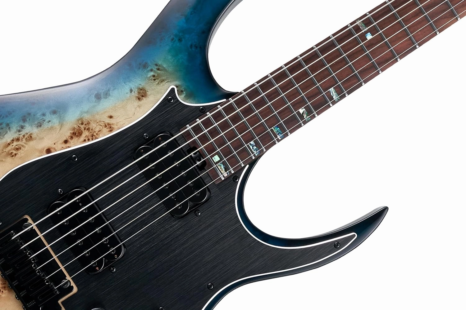 GTRS M810 Smart Electric Guitar with Effect Intelligent System, Practice Guitar Kit Humbucking Pickups, 2 Point Bridge Right Hand for Beginner, Performance, Blue Burst