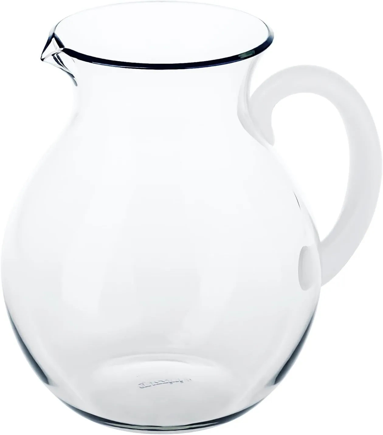 GUZZINI Dolcevita 64oz/2L Balloon Pitcher with Spout - Clear - 100% Recycled Plastic - Unbreakable & BPA-Free, Water Jug, Iced Tea Pitcher for Restaurant & Home