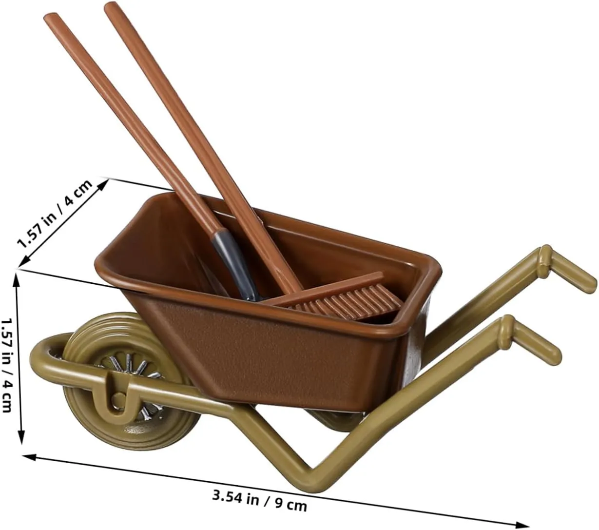 HANABASS 2 Sets Miniature Farm Tools of Decorative Mini House Accessories Wear Resistant Material for Miniature Crafts and Dollhouse Decor Collection