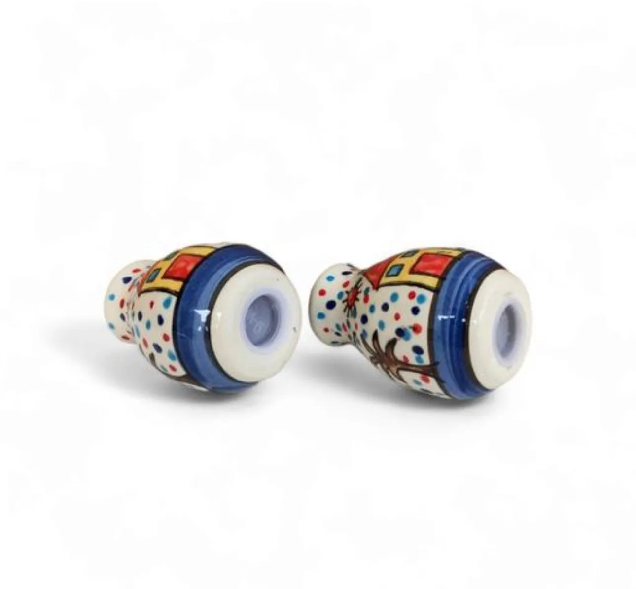 Hand-painted Stoneware Salt & Pepper Shaker Set