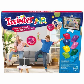 Hasbro Gaming Twister Air Game, App Play Game with Wrist and Ankle Bands Links to Smart Devices Active Party Games for Kids Ages 8 