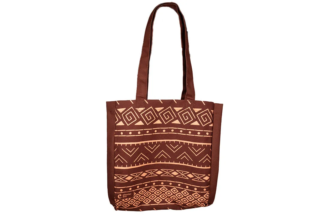Heart of Africa Geometric Print Tote Bag