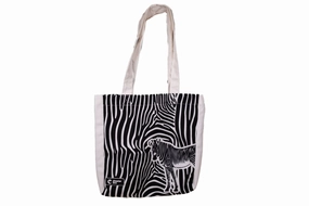 Heart of Africa Zebra Print Tote Bag