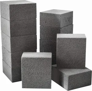 Heavy Duty, Non-Toxic Black Grill Brick Cleaner 12 Pack Reusable Chemical Free BBQ Pumice Cleaning Block for Flattops, Grills and Griddles. Non Scratch Grillstone is the Perfect Barbecue Scouring Tool