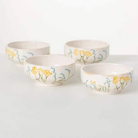 Herb Imprinted Bowl Set Of 4