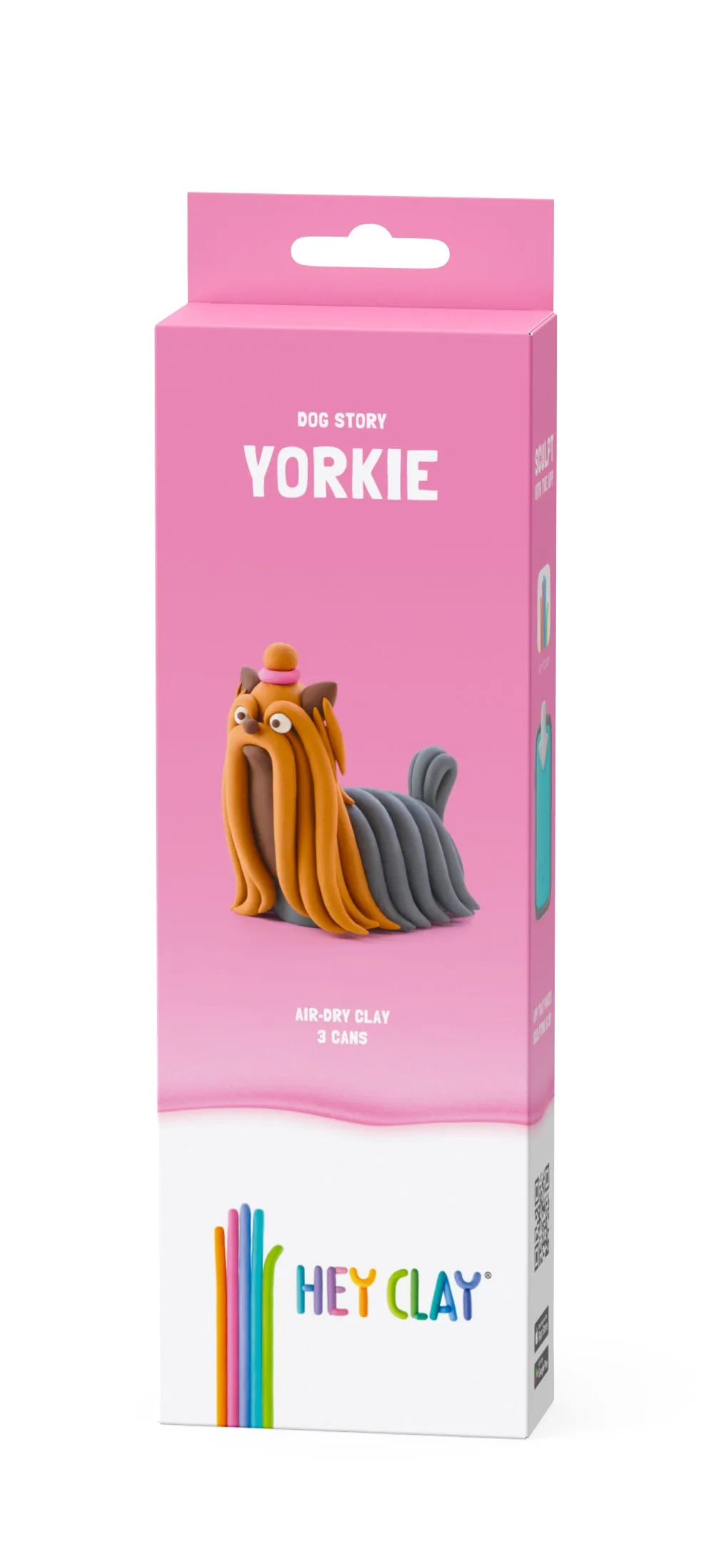 HEY CLAY, DOG STORY, YORKIE, 3 CANS, 5 COLOUR