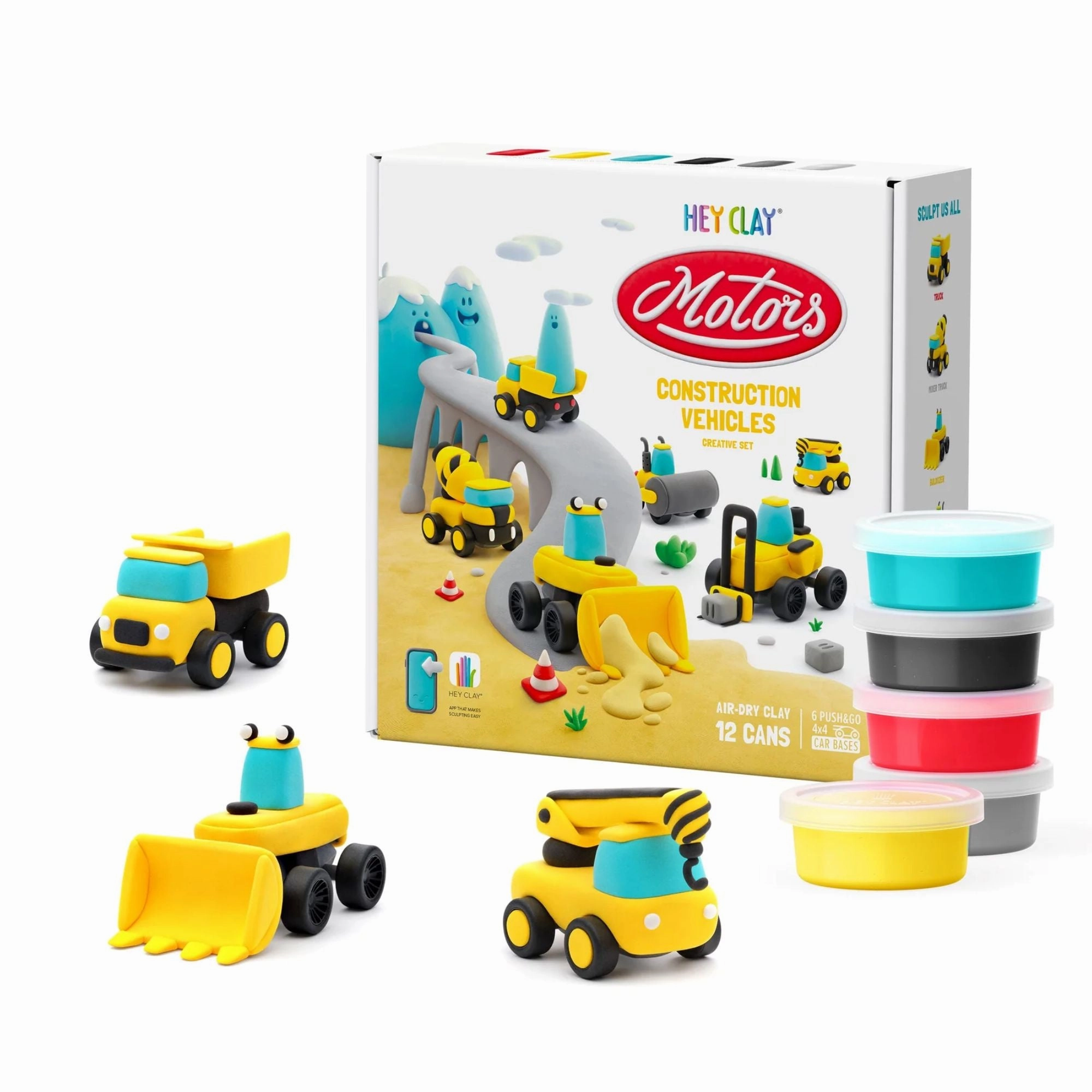Hey Clay - Construction Vehicles - Series Motors - 12 Can