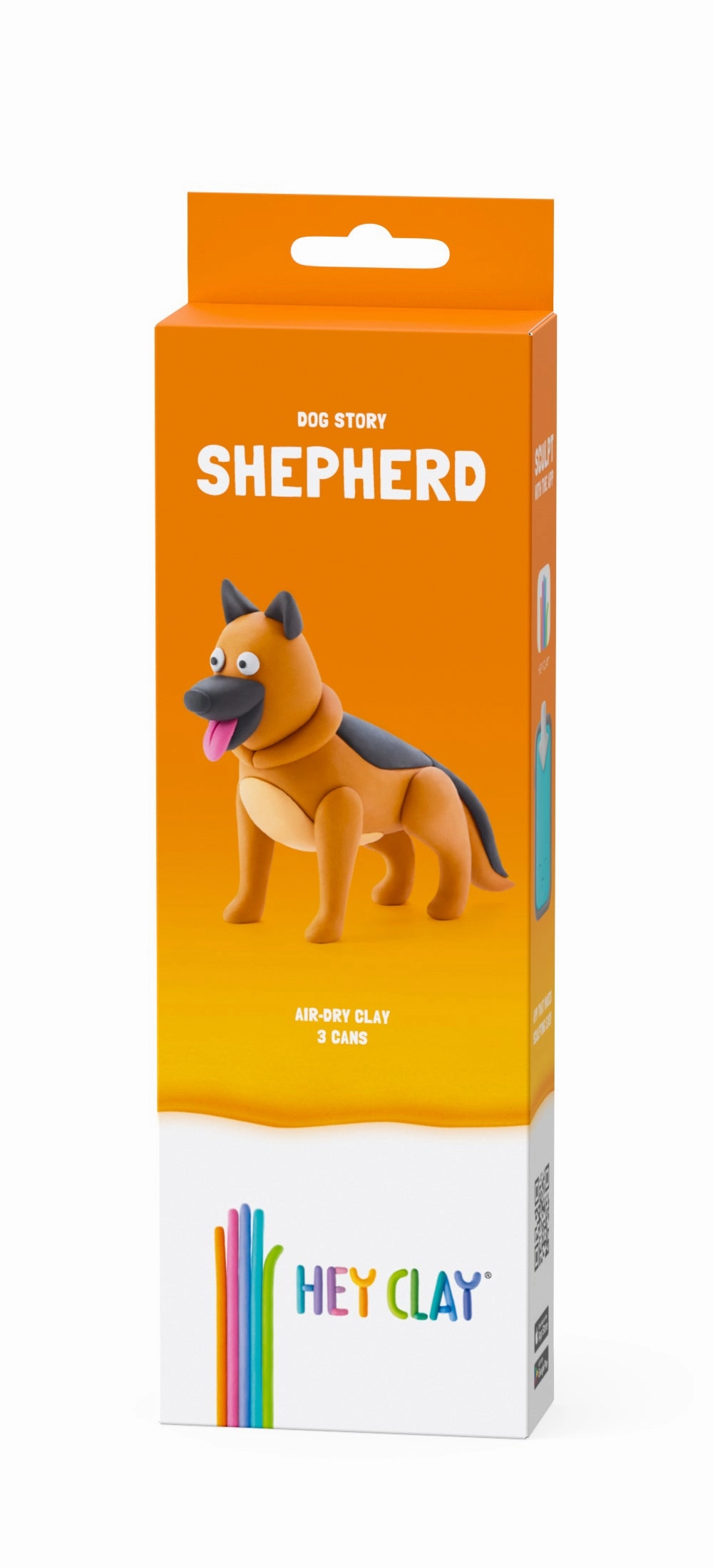 HEY CLAY, DOG STORY, SHEPHERD, 3 CANS, 5 COLOUR