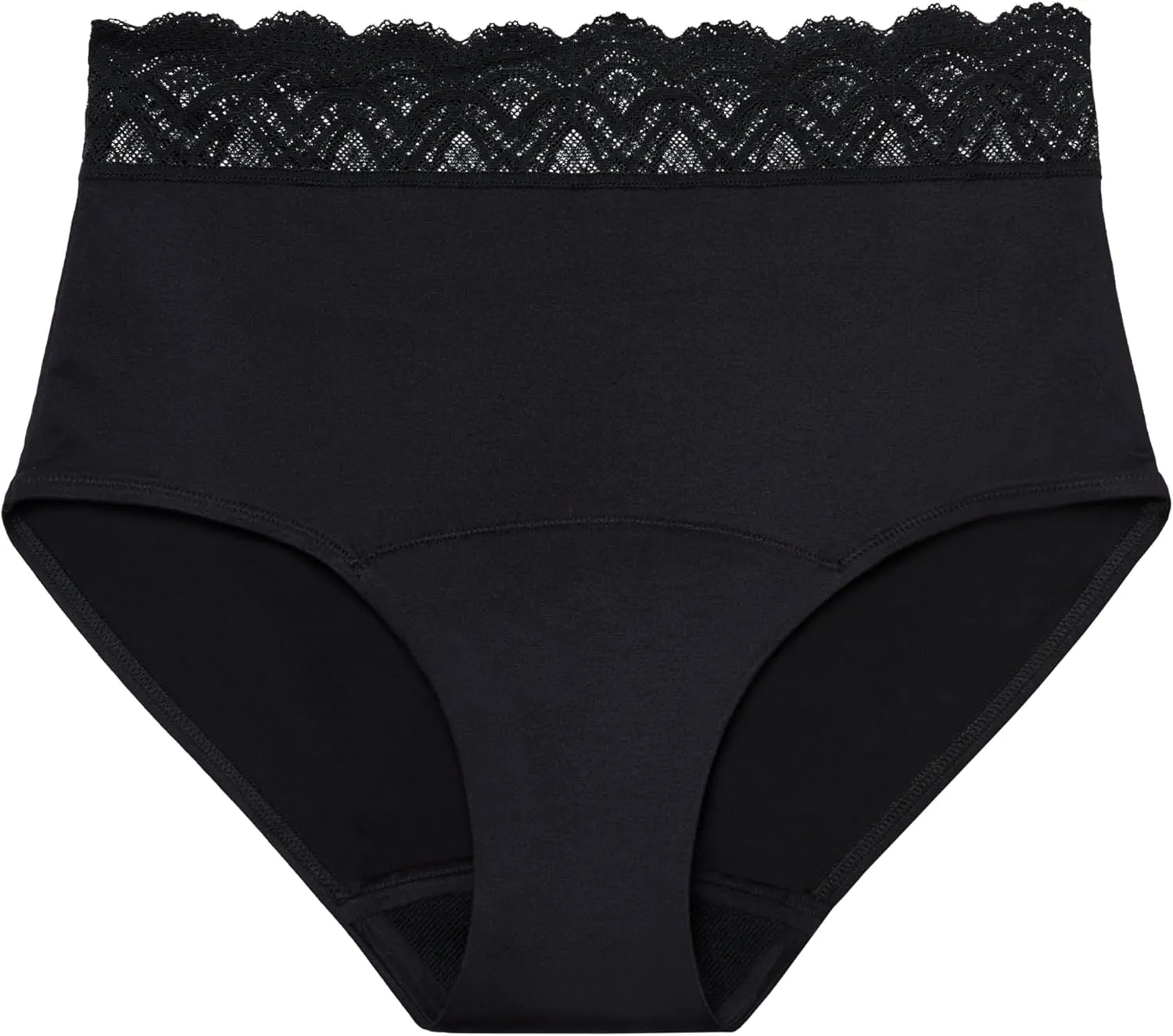 Hi-Waist Underwear, Holds up to 100ml or 6tbps or 1/4 Cup Worth of Liquid*, Light Absorbency Incontinence Underwear for Women, FSA HSA Approved Feminine Care, Black, M