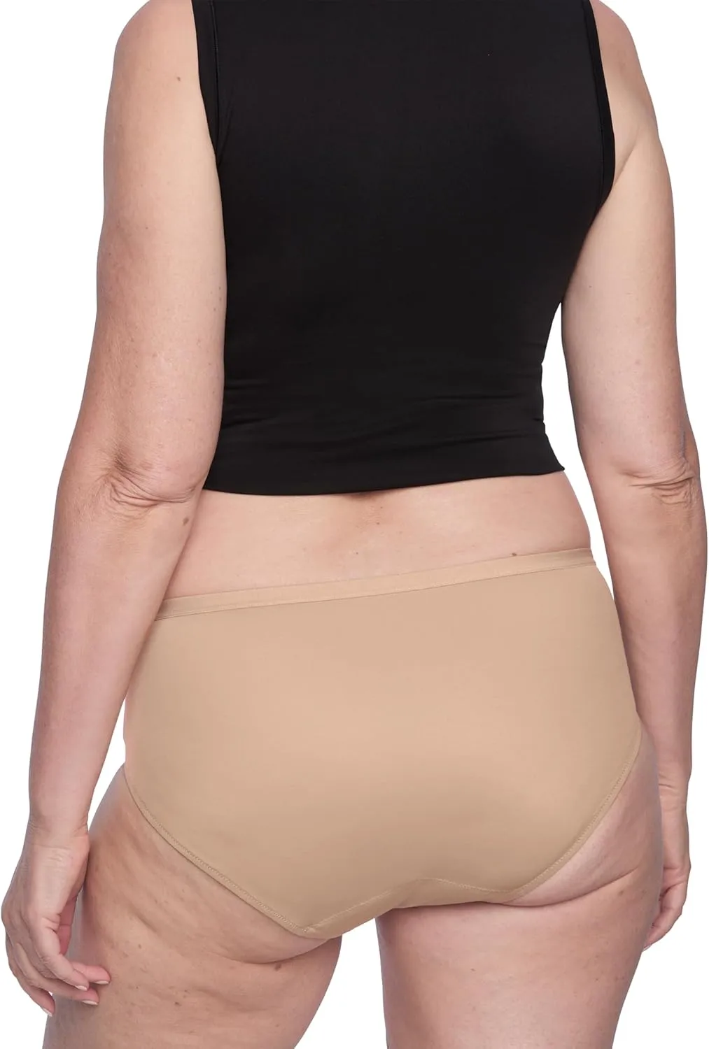 Hip-Hugger Underwear, Holds up to 100ml or 6tbps or 1/4 Cup Worth of Liquid*, Light Absorbency Incontinence Underwear for Women, FSA HSA Approved Feminine Care, Beige, XL