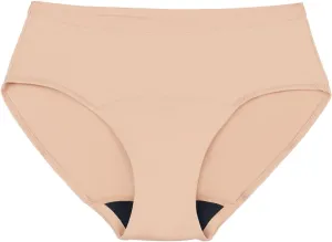 Hip-Hugger Underwear, Holds up to 100ml or 6tbps or 1/4 Cup Worth of Liquid*, Light Absorbency Incontinence Underwear for Women, FSA HSA Approved Feminine Care, Beige, XL