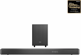 Hisense AX3125H 3.1.2Ch Sound Bar with Wireless Subwoofer, 440W, Dolby Atmos, Bluetooth 5.3, EzPlay, 4K HDMI Pass Through, Roku TV Ready, DTS:X, HDMI/AUX/ARC/Optical/USB, 7 EQ Modes