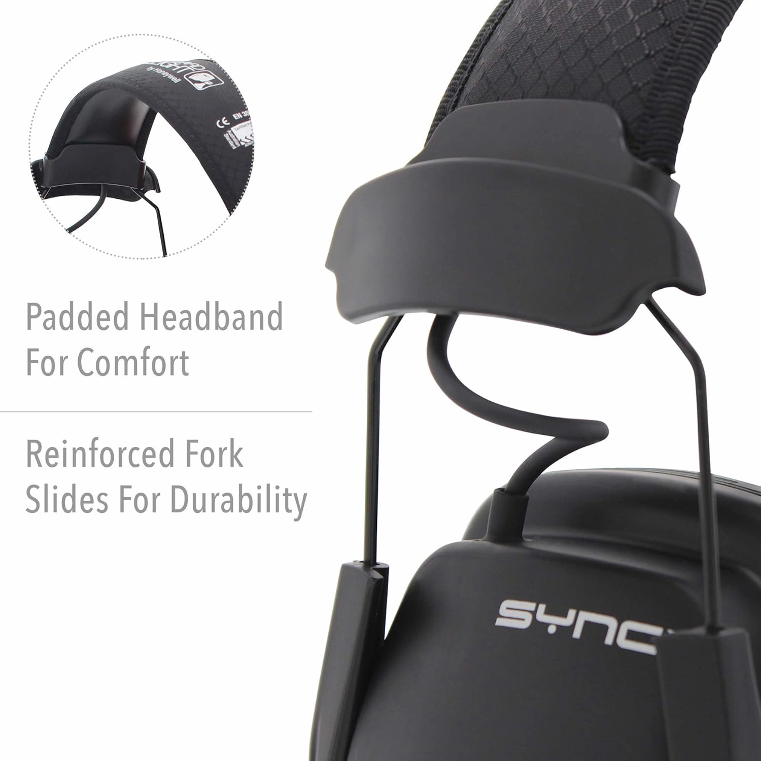 Honeywell Howard Leight by Sync Stereo MP3 Earmuff (1030110), Black