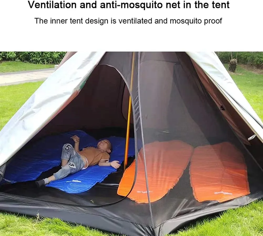 Hot Tent with Stove Jack,4 Season,3-4 Person Outdoor Tipi Tents,Family Teepee Heated Shelter for Camping Backpacking Hunting Fishing Waterproof Wind-Proof