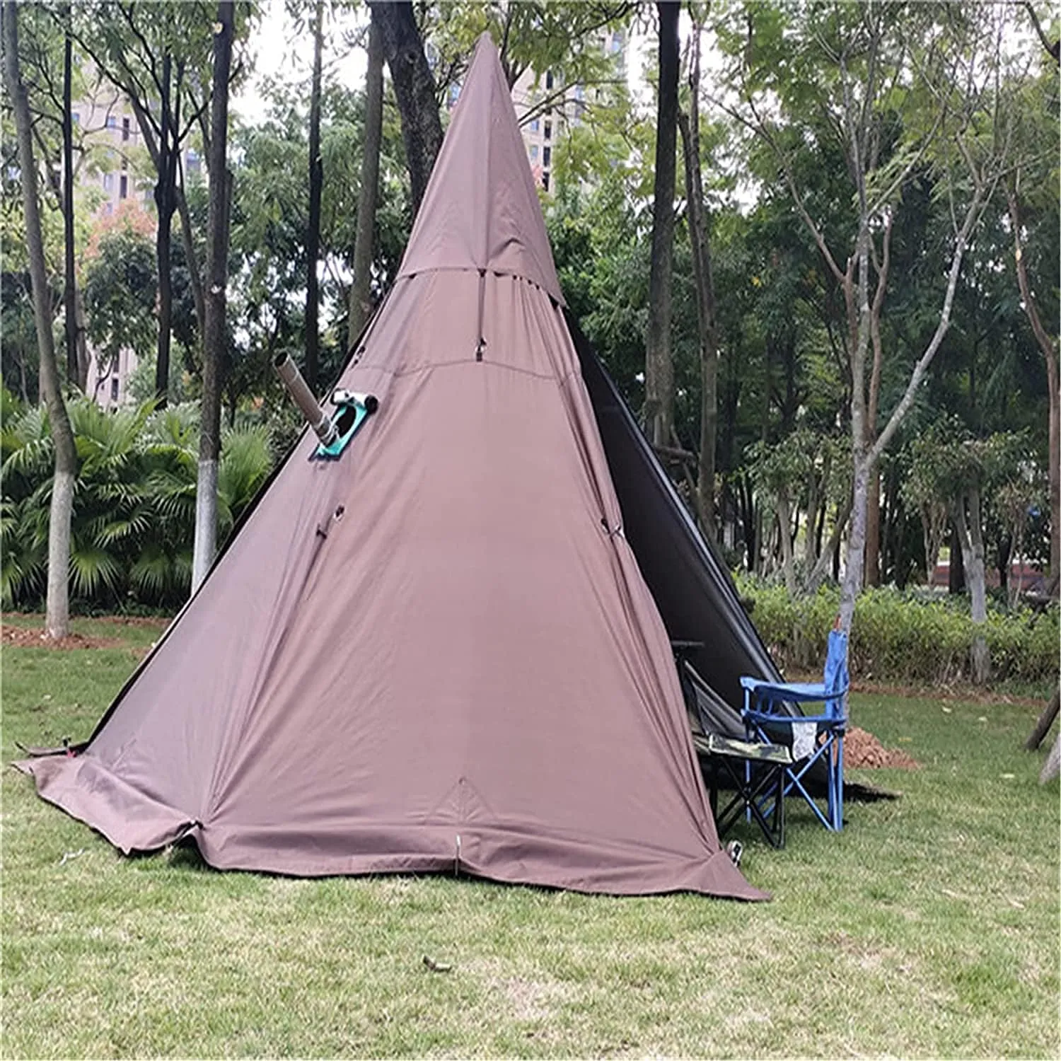 Hot Tent with Stove Jack,4 Season,3-4 Person Outdoor Tipi Tents,Family Teepee Heated Shelter for Camping Backpacking Hunting Fishing Waterproof Wind-Proof