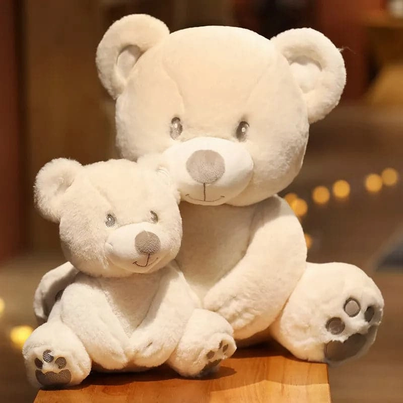 Huggable Stuffed White Teddy Bear - High-Quality Classic Plush Toy