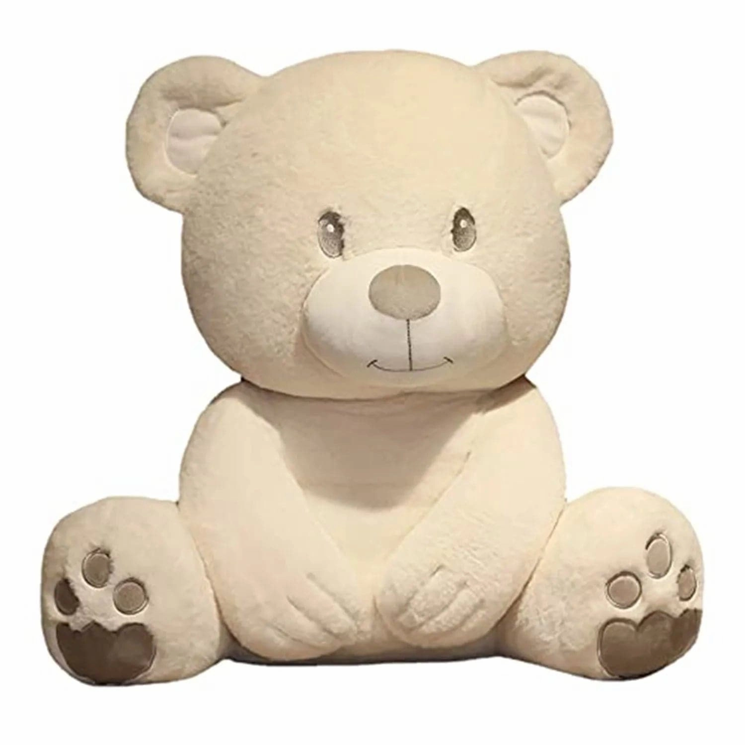 Huggable Stuffed White Teddy Bear - High-Quality Classic Plush Toy