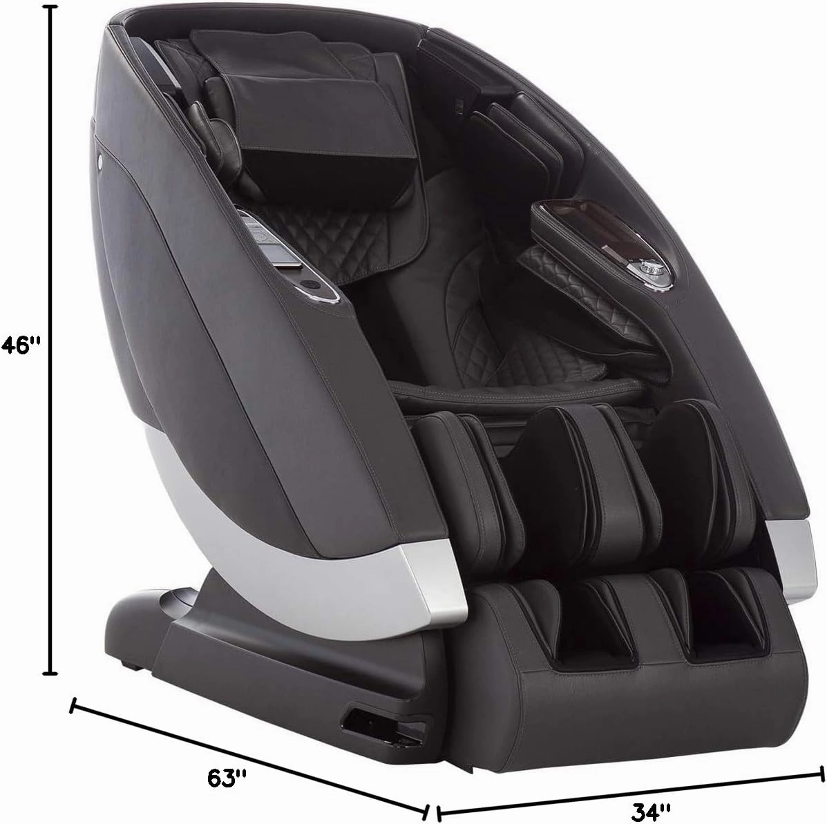 Human Touch Super Novo Zero Gravity Massage Chair - Virtual Therapist w/ Alexa, Cloud Touch Acupressure - 3D & 4D Full Body Massage, Stretch & Deep Tissue for Recovery - 38 Wellness Programs, Gray