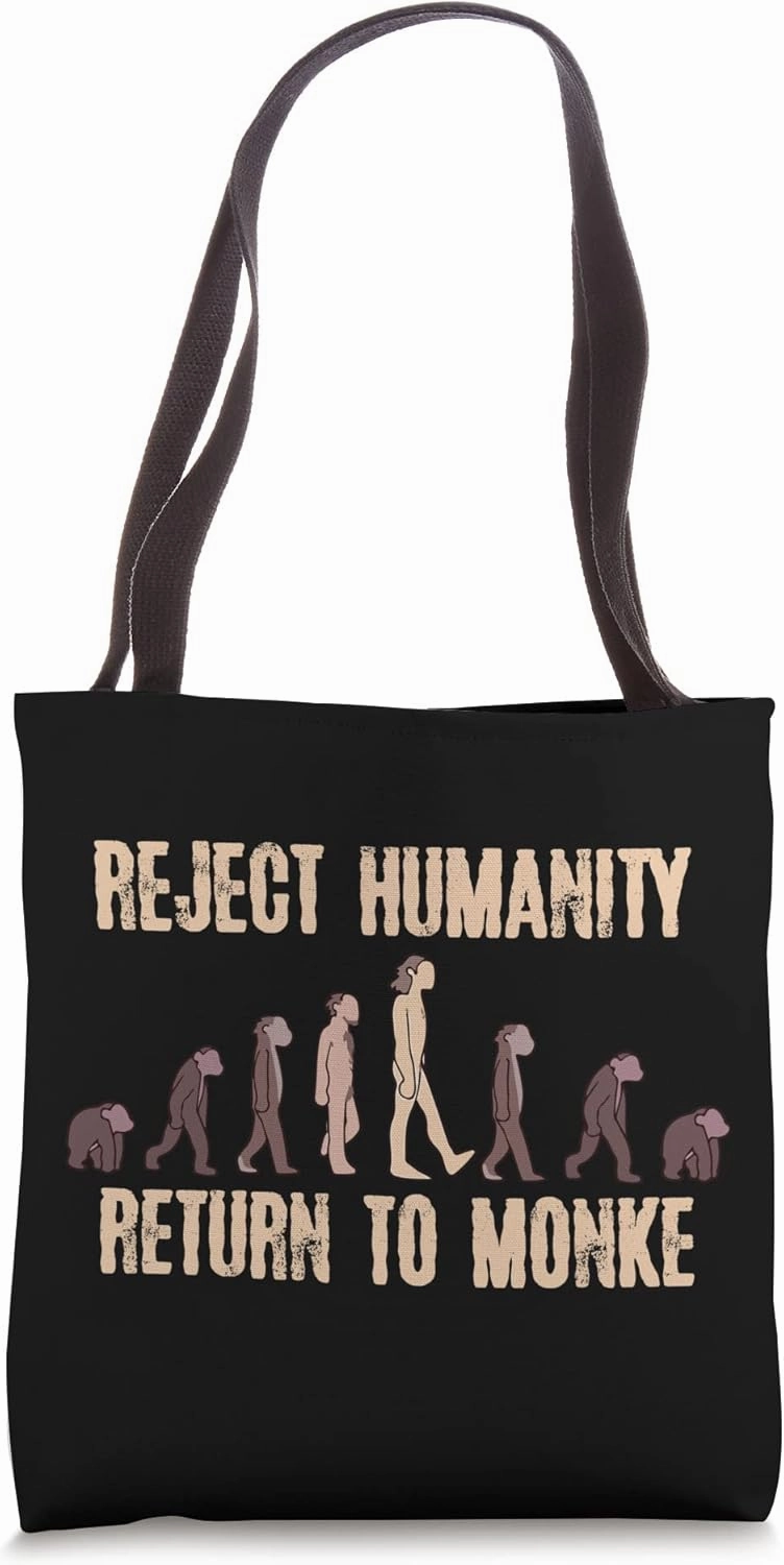 Humanity Monke Funny Meme Tote Bag