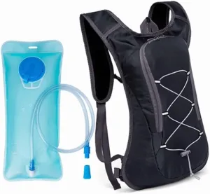 Hydration Pack - Lightweight Running Hydration Backpack For Men Women Hydration Backpack With Storage For Cycling, Hiking, Running, Climbing,Camping, Biking 2L Hydration Bladder Included(AL3601Black)