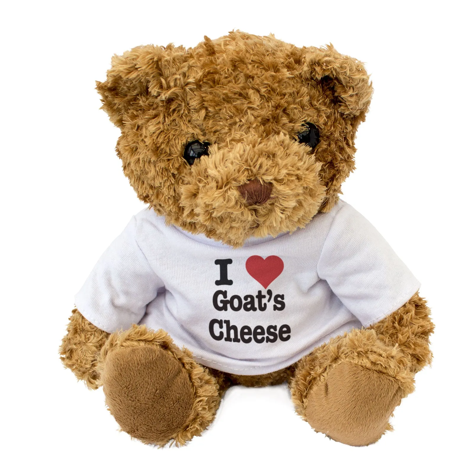 I LOVE GOAT'S CHEESE - Teddy Bear - Cute Cuddly Soft Adorable - Gift Present
