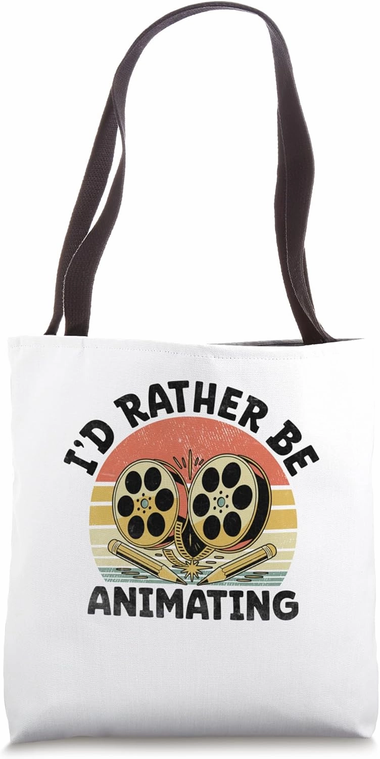 I'd Rather Be Animating Animation Draw Animate Storytelling Tote Bag