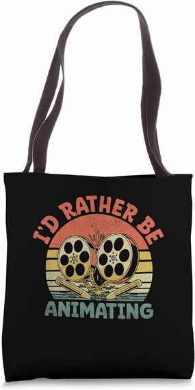 I'd Rather Be Animating Animation Draw Animate Storytelling Tote Bag