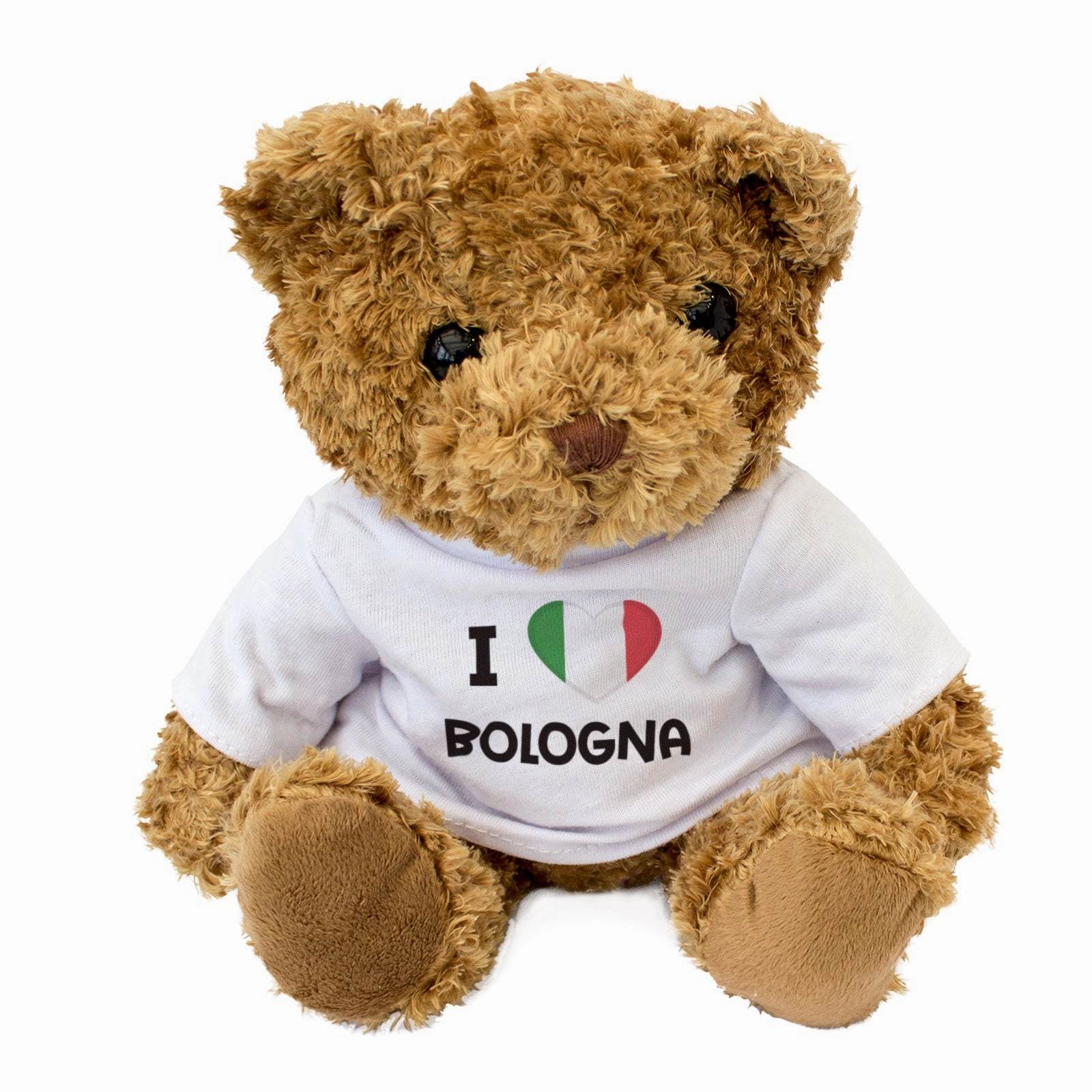 I LOVE BOLOGNA (ITALY FLAG) - Teddy Bear - Cute Cuddly Soft - Gift Present
