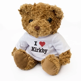 I LOVE KIRKBY - Teddy Bear - Cute Cuddly Soft Adorable - Gift Present
