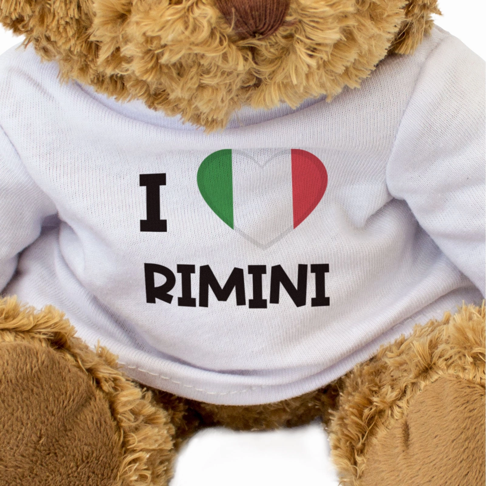I LOVE RIMINI (ITALY FLAG) - Teddy Bear - Cute Cuddly Soft - Gift Present