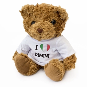 I LOVE RIMINI (ITALY FLAG) - Teddy Bear - Cute Cuddly Soft - Gift Present