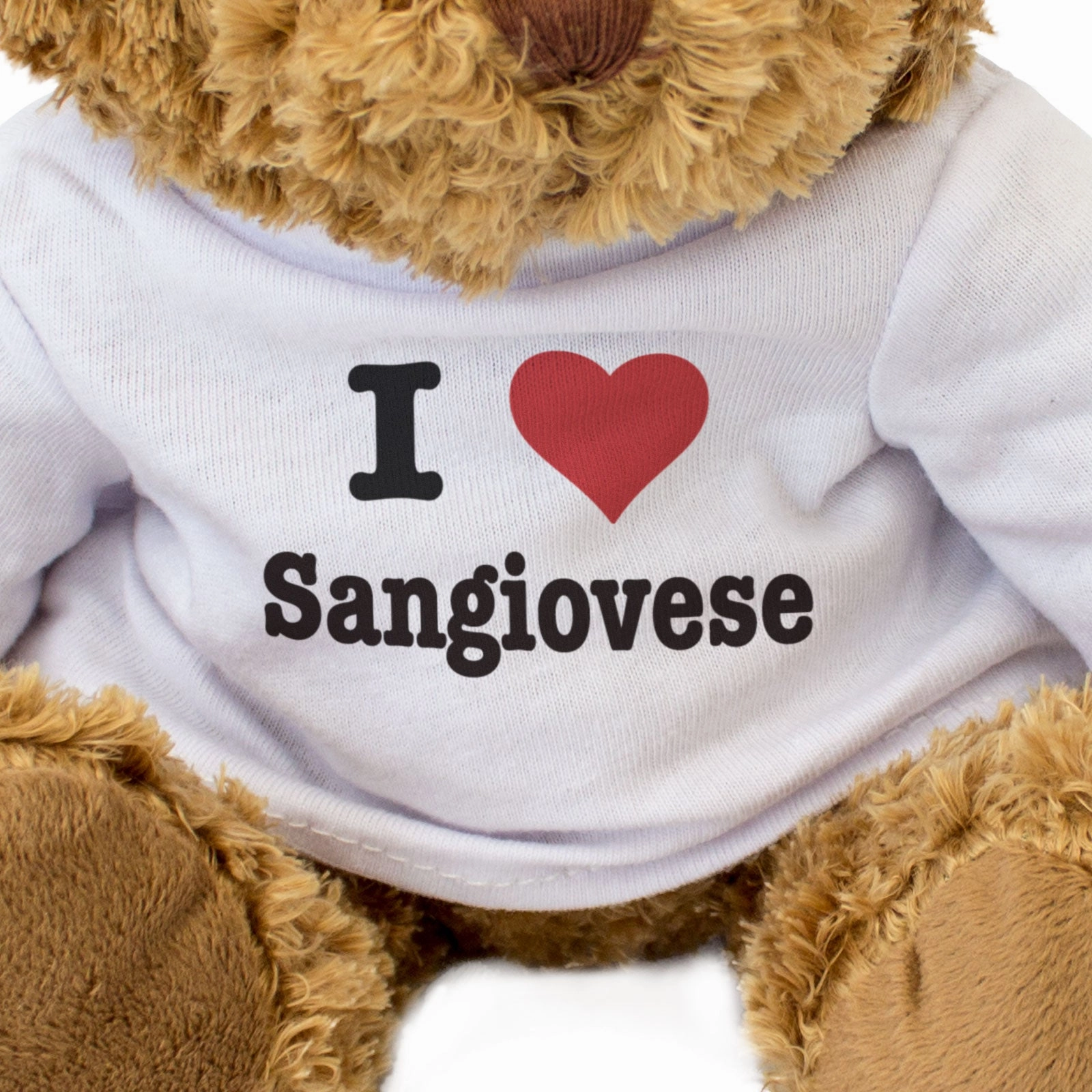 I LOVE SANGIOVESE - Teddy Bear - Cute Cuddly Soft Adorable - Gift Present