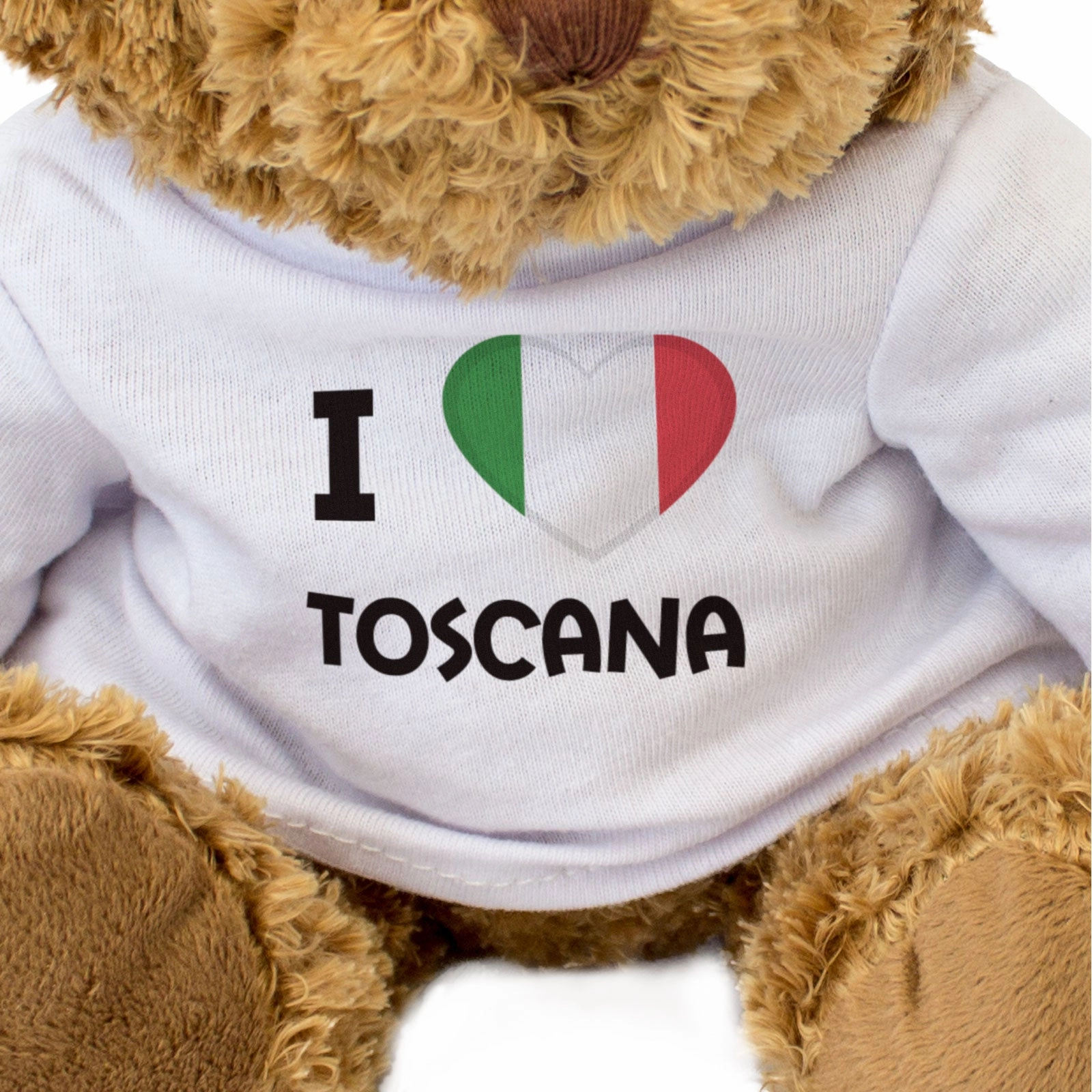 I LOVE TOSCANA (ITALY FLAG) - Teddy Bear - Cute Cuddly Soft - Gift Present