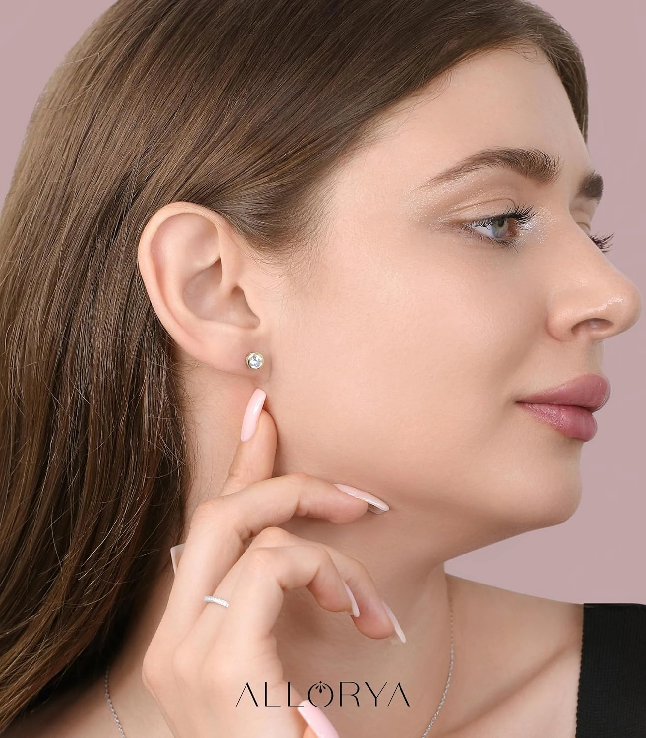 IGI Certified 1.00 Carat (ctw) Round Lab Grown White Diamond Basket Bezel Set Stud Earrings for Women in 18K Solid Gold