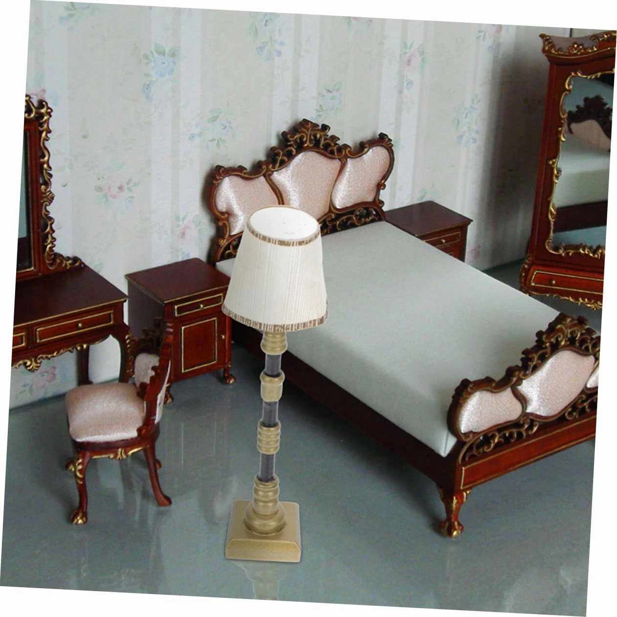 IMIKEYA 2sets 2pcs Miniature Floor Lamp Models Mini House Lamp Decorations for Dollhouse Material Compact for Living Bedroom and Kitchen Decor 2pcs*2