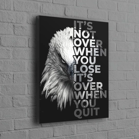 Inspirational Canvas Wall Art Bald Eagle Pictures Wall Decor Black and White Bald Eagle Painting Motivational Wall Art for Bedroom Bathroom Living Room Artwork Framed 12"x16"