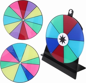 Interactive Prize Wheel for Events 8 Slots Dry Erase Board Large Portable Game for Fundraisers Parties Schools