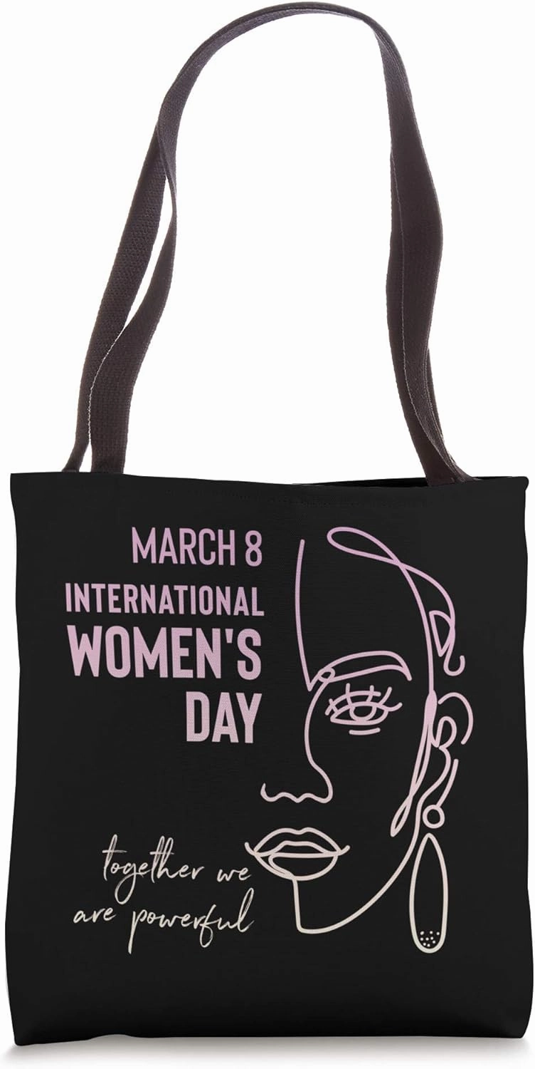 International Women's Day, March 8, Black Pride Feminist Tote Bag