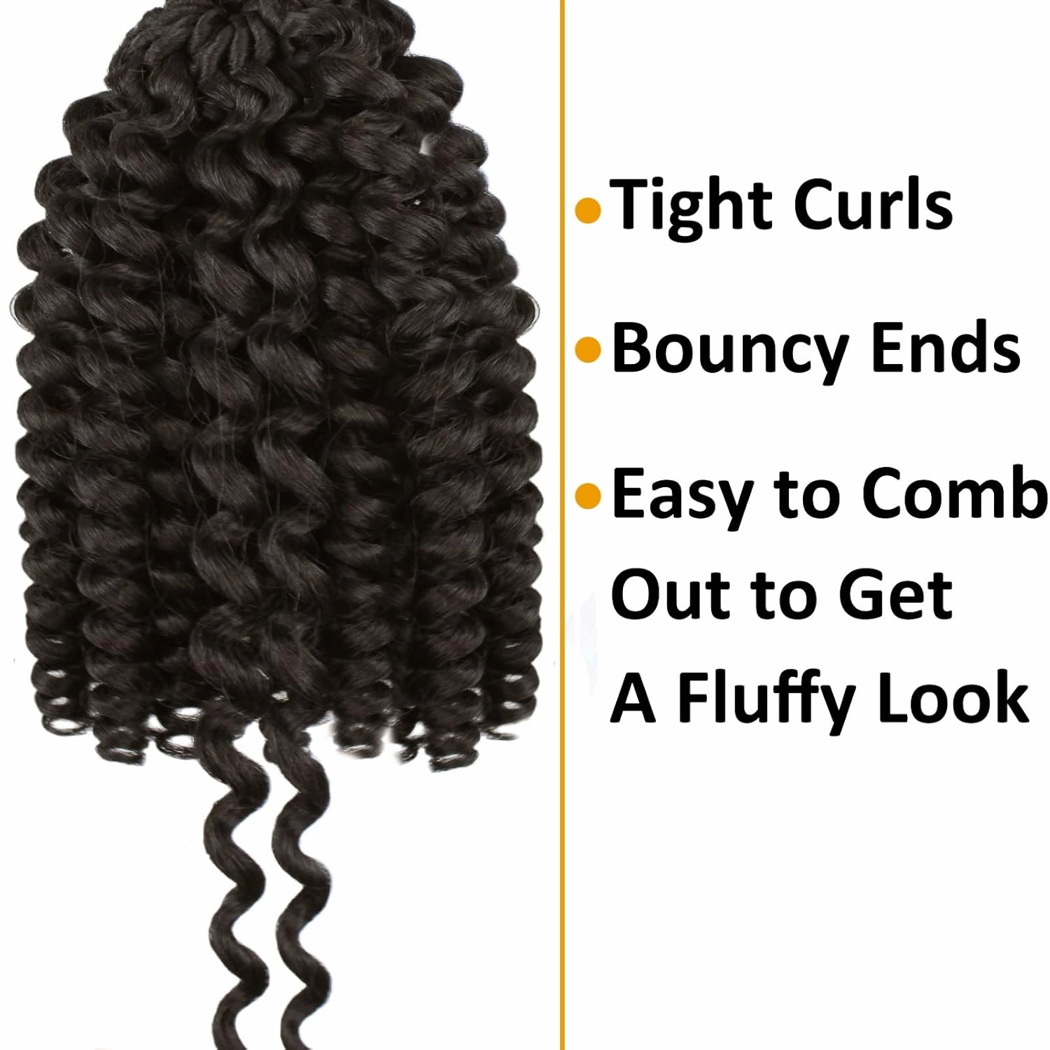 Jamaican Bounce Curly Crochet Hair 8 Inch 5 Packs Wand Curl Crochet Hair Braids Dark Brown Short Curly Braiding Hair Extensions For Black Women (8inch, color 4)