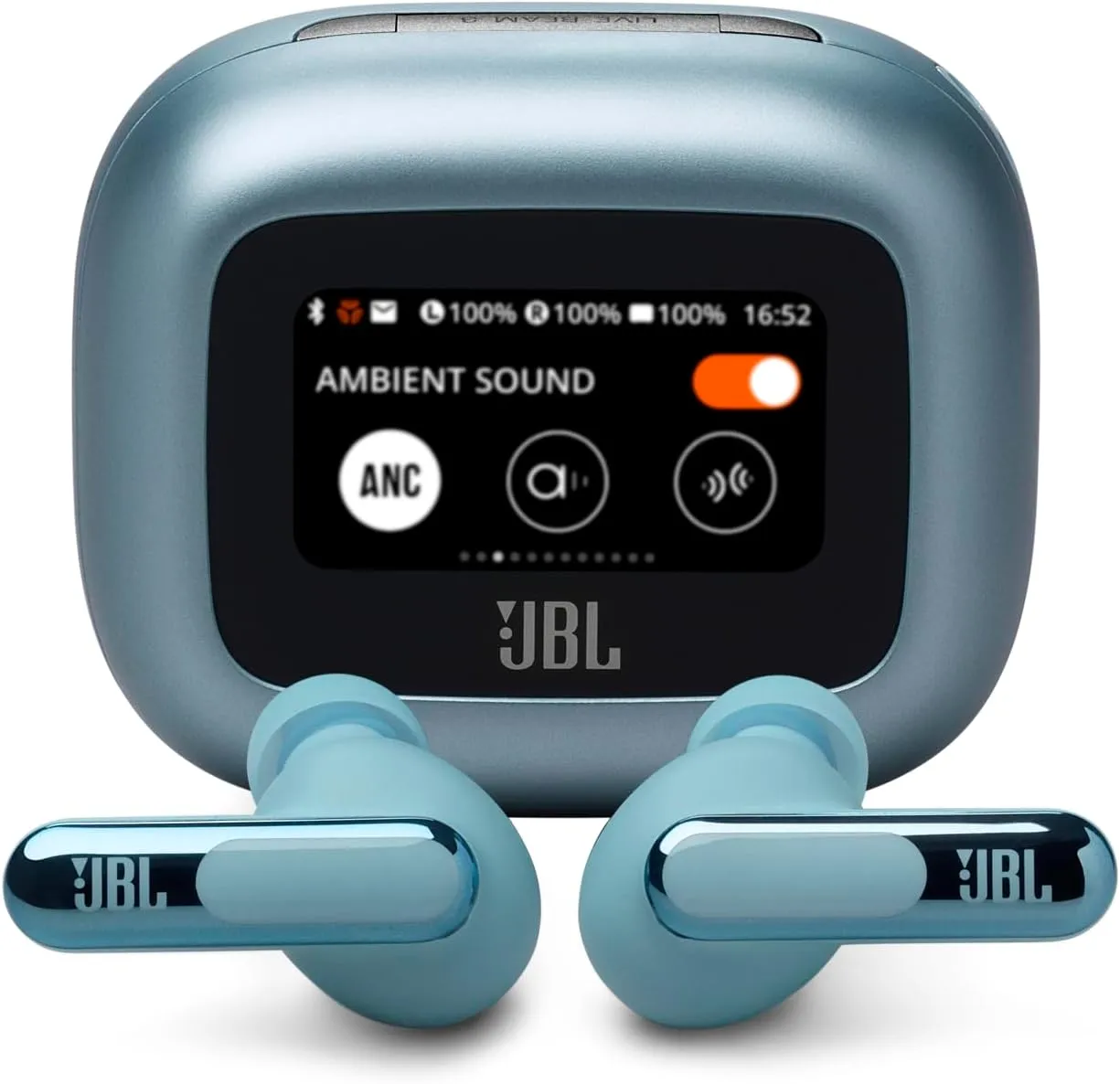 JBL Live Beam 3 - True Wireless Noise-Cancelling Closed-Stick Earbuds, 48Hrs Total Playback, Wireless Charging, 6 Mics for Perfect Calls, Multi-Point Connection, IP55 Waterproof and dustproof (Blue)