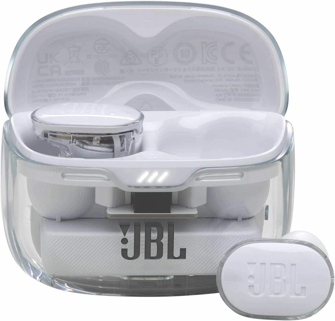 JBL Tune Buds - True Wireless with Active Noise Cancelling in-Ear Earbuds - Ghost Edition White (Renewed)