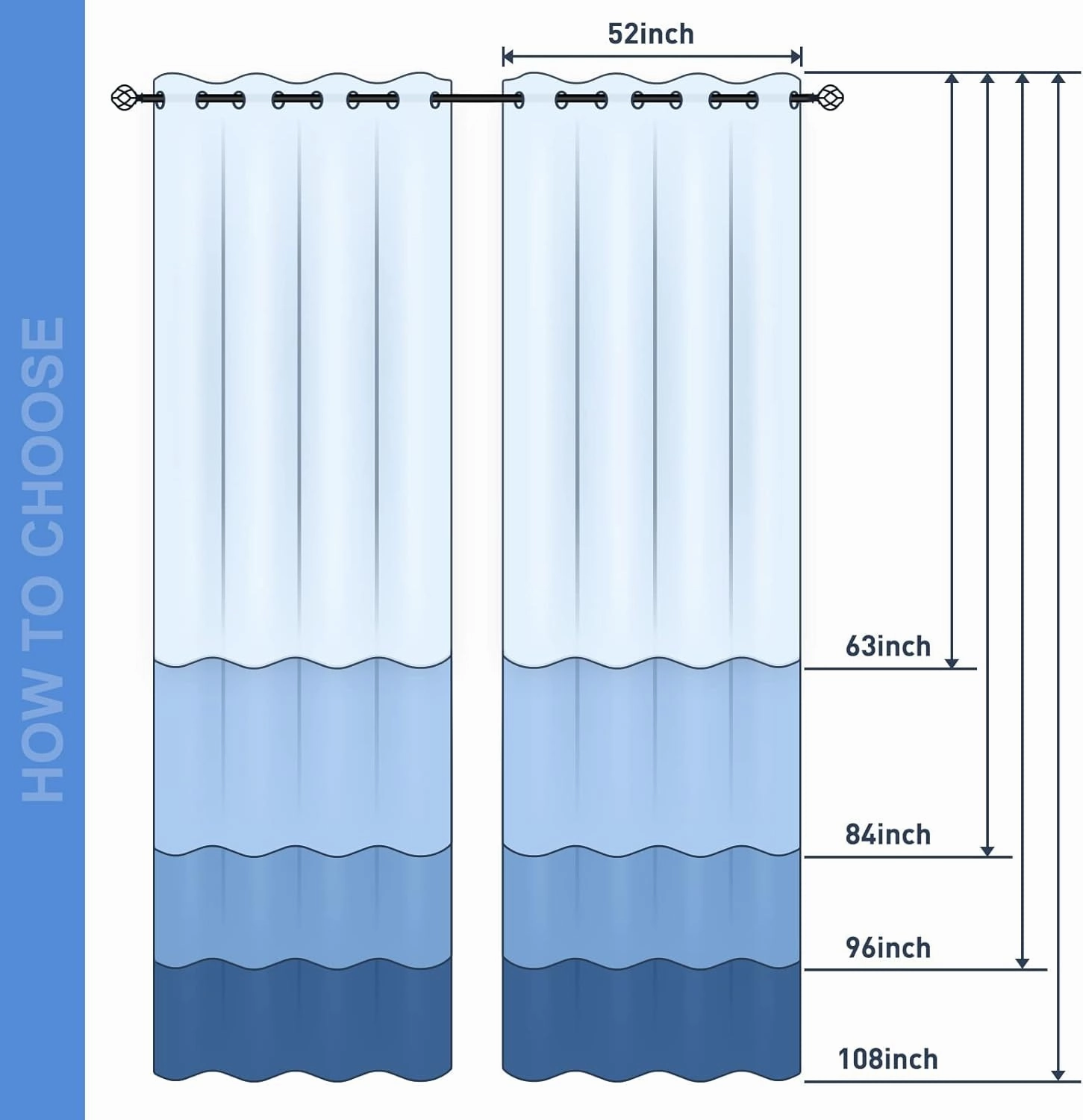 Jekeno Ocean Beach Blackout Curtains - Blue Sky Sea Tropical Decor, Summer Hawaii Palm Tree Theme Grommet Window Drapes for Bedroom Living Room, 52 Wide 84 Long inches, 2 Panel Set